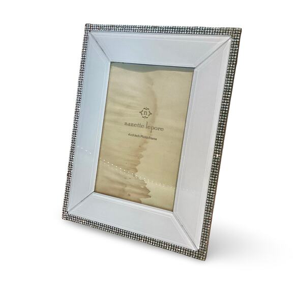 Nanette Lepore Silver Sparkle Picture Frame - Picture 1 of 9